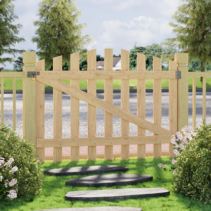 120x90cm Outdoor Wooden Garden Gate Fence Door