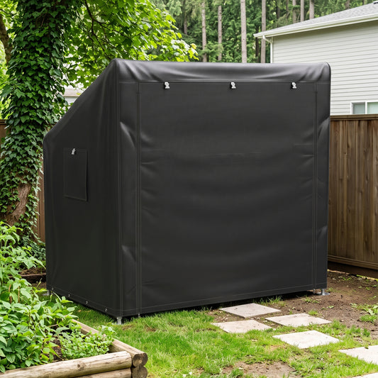 Compact Outdoor Bicycle Storage Shed with Waterproof PE Fabric
