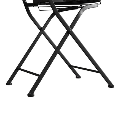 3 Piece Black Aluminium Garden Bistro Set with Mosaic Table Top