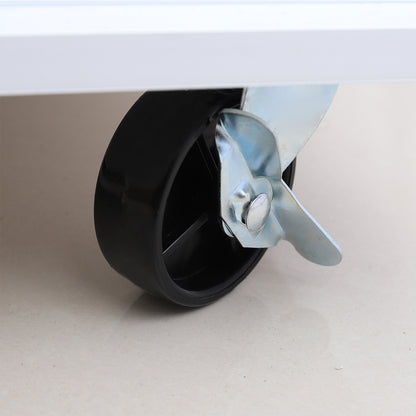 White/Black Large Catering Trolley Cart with Drawers and Cabinets