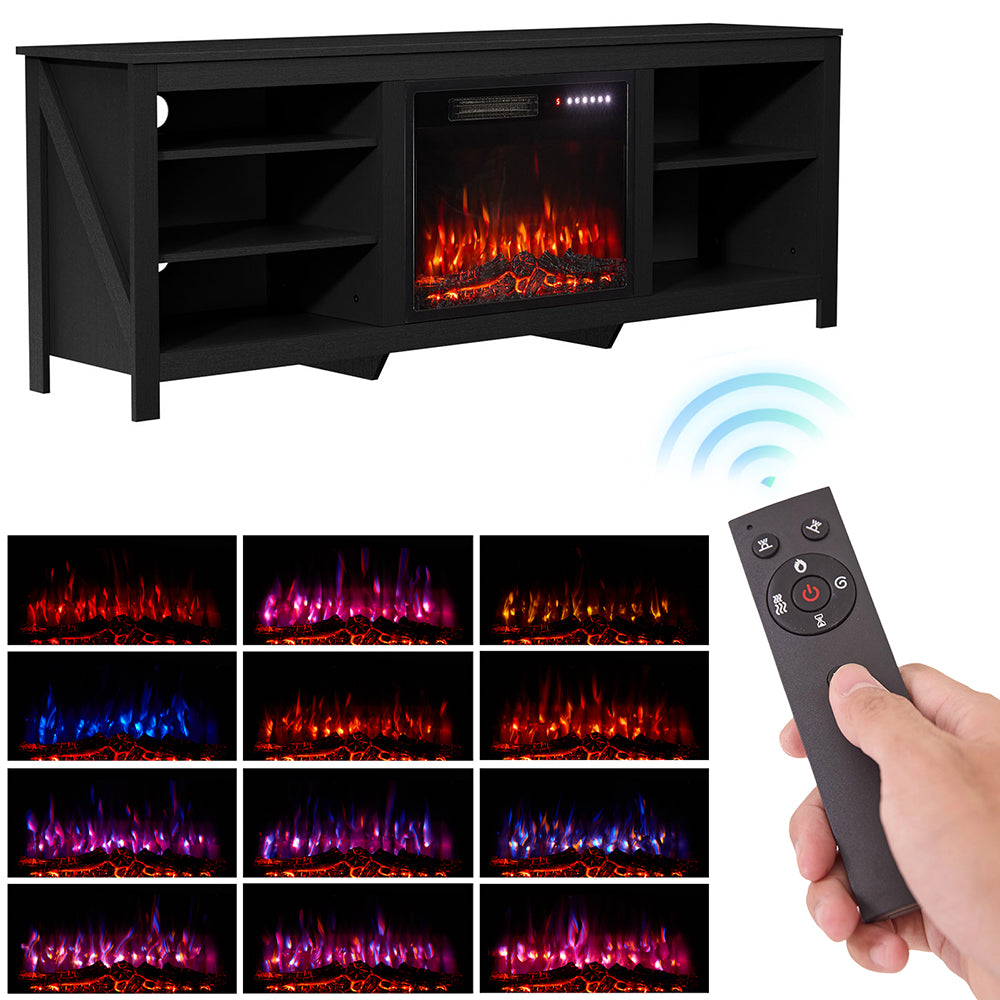 177.8cm TV Stand with 23-Inch Electric Fireplace