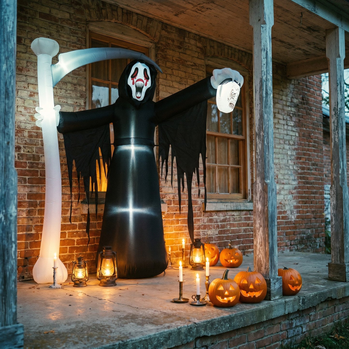 8 FT Halloween Inflatable Grim Reaper with LED Lights