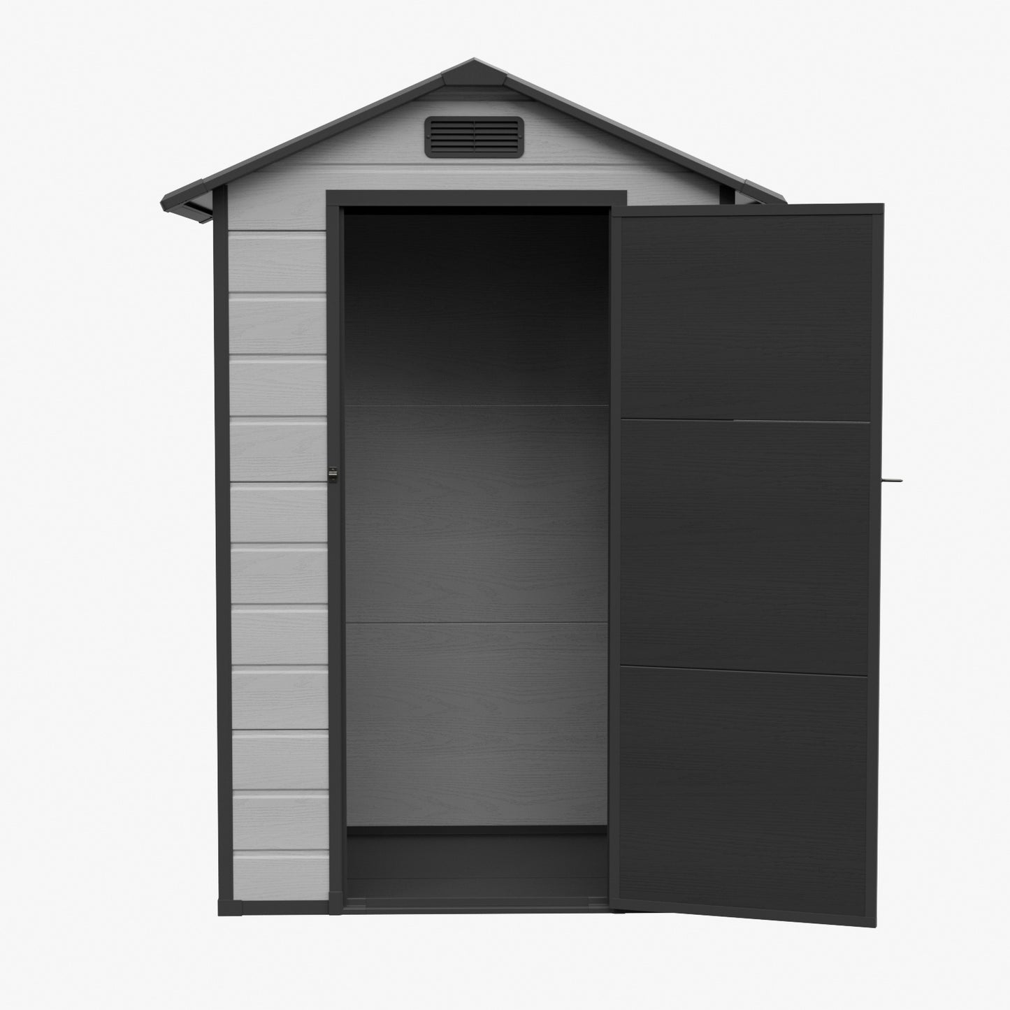 4.4 x 3.4FT Garden Plastic Storage Shed with Lockable Hinge Door