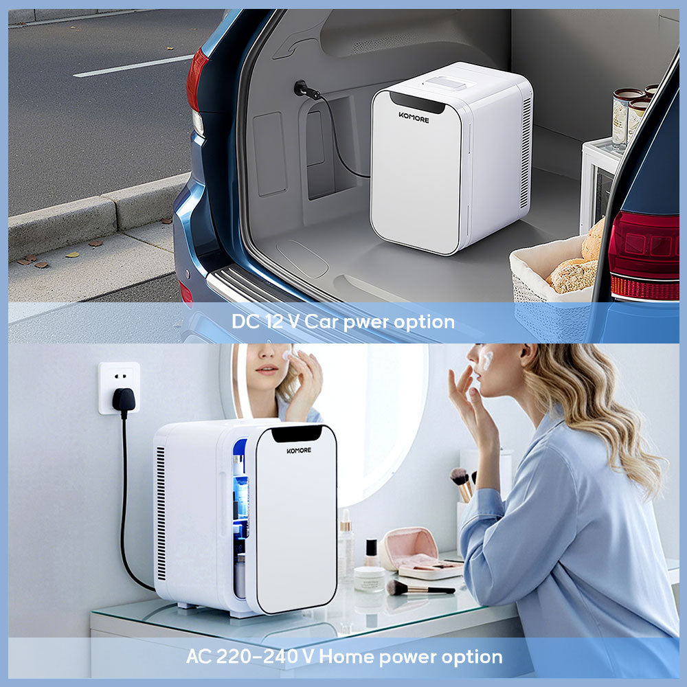 White 18L Dual-Use Mini Refrigerator