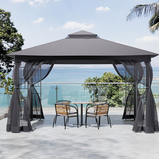 Waterproof Retractable Iron Pergola Canopy Tent and Mesh Screens