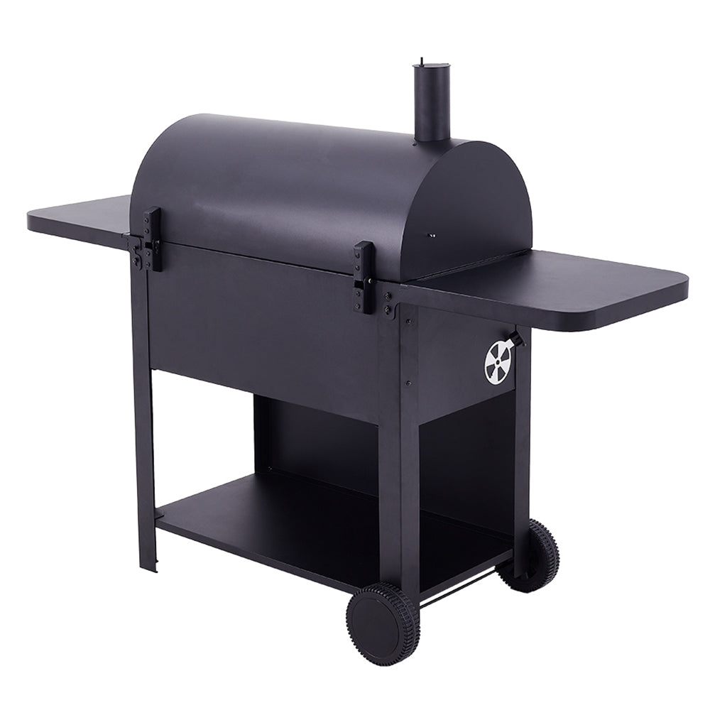 Outdoor Carbon Steel Grill with Smoke Stack