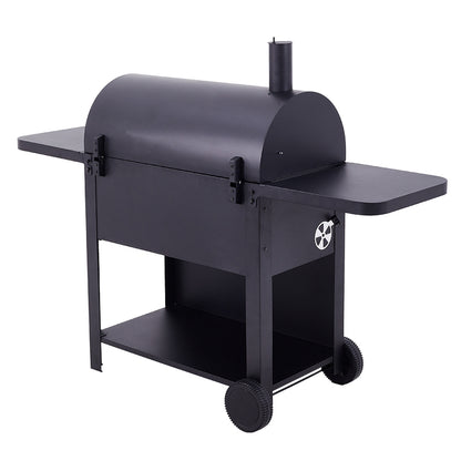 Outdoor Carbon Steel Grill with Smoke Stack