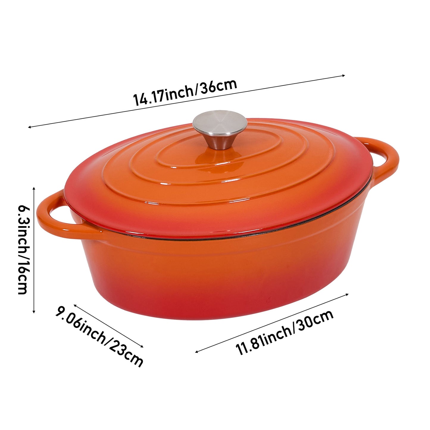 Enamelled Cast Iron Dutch Oven Pot for Bread Baking