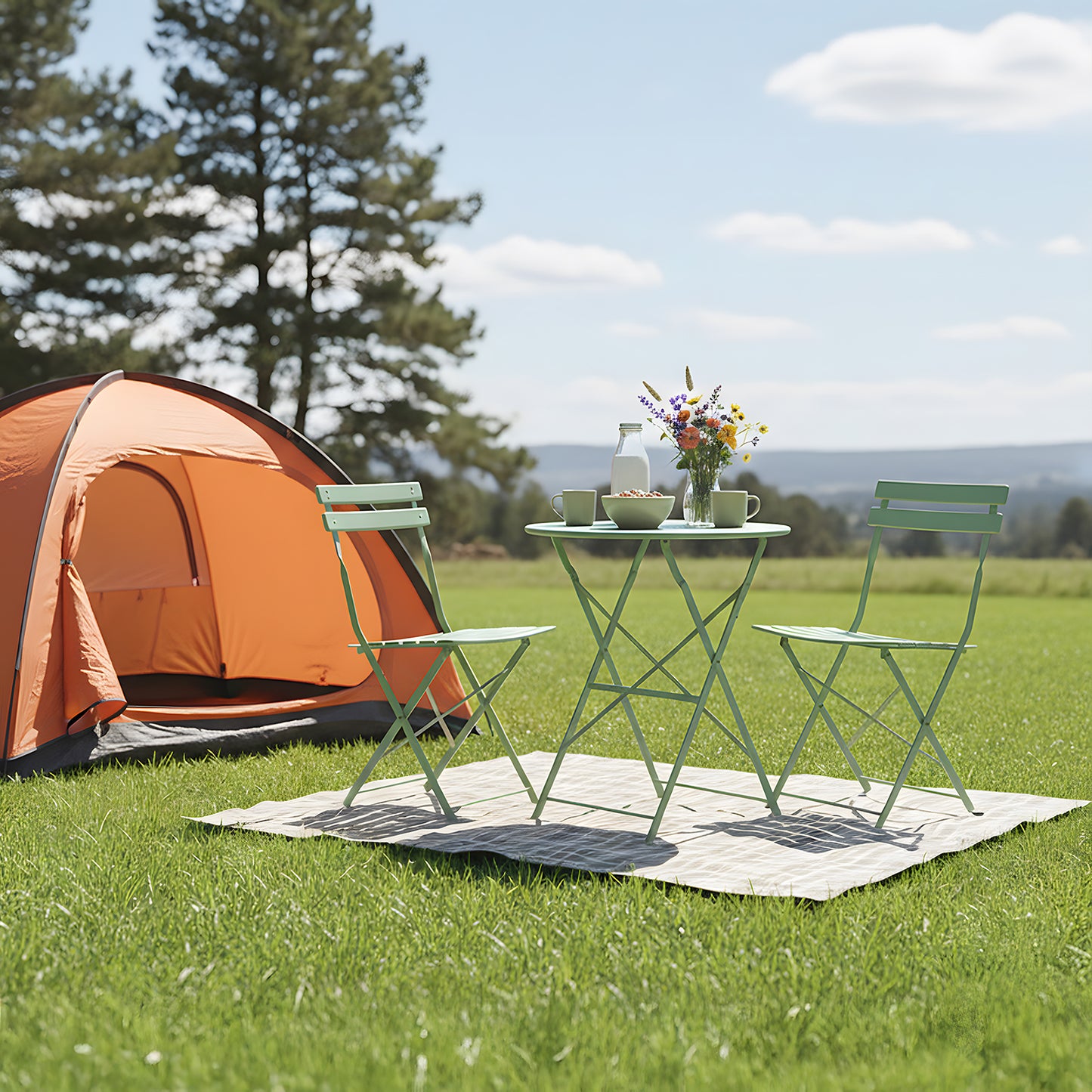 3-Piece Outdoor Folding Bistro Set