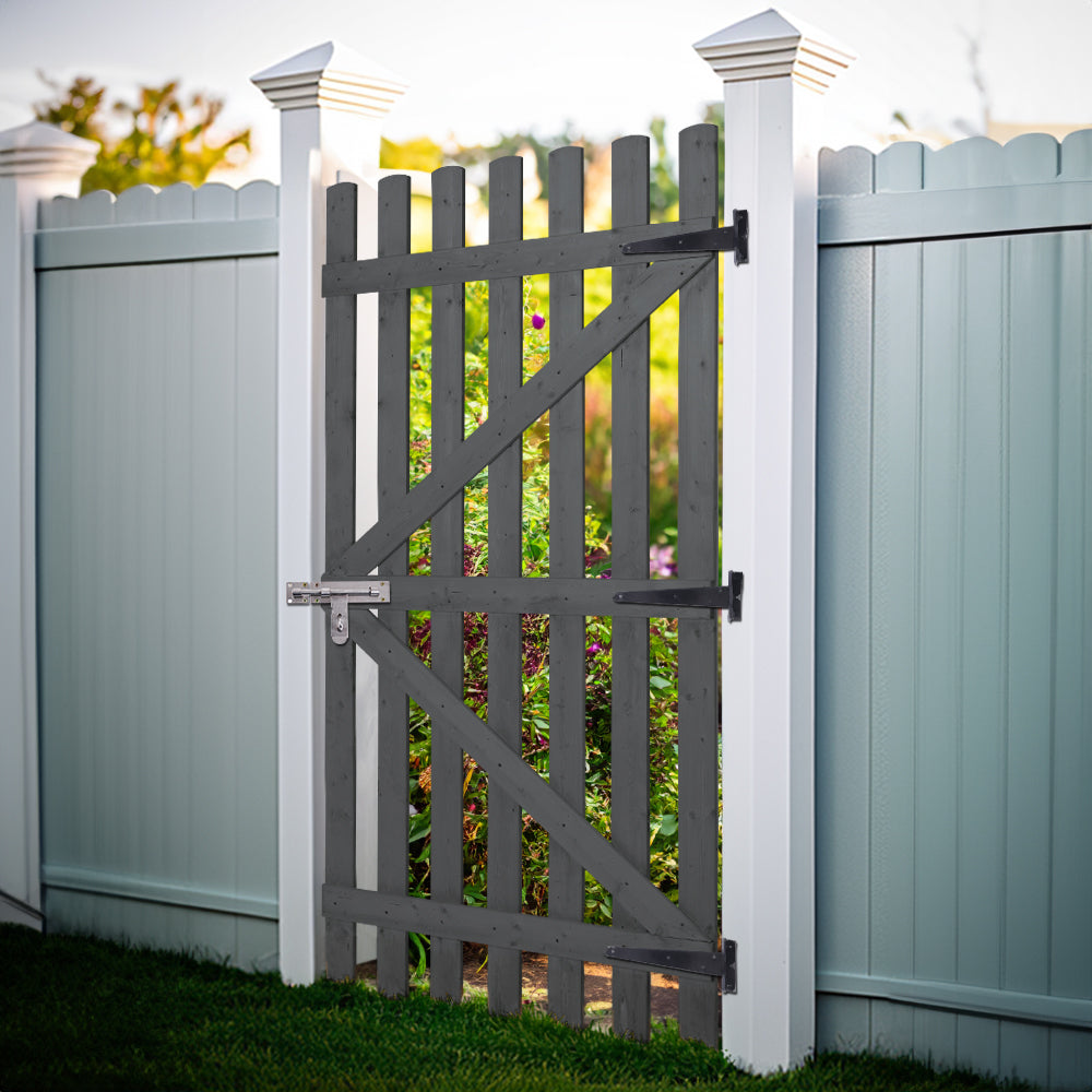 90x180cm Garden Wood Fence Gate with Latch