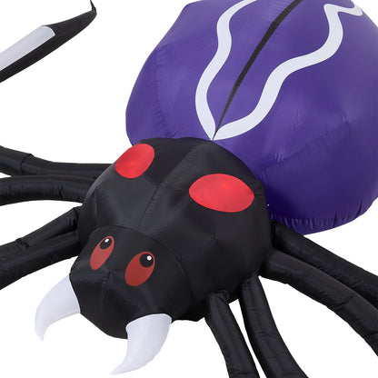 11 FT Halloween Inflatable Giant Spider with Built-in LED Lights