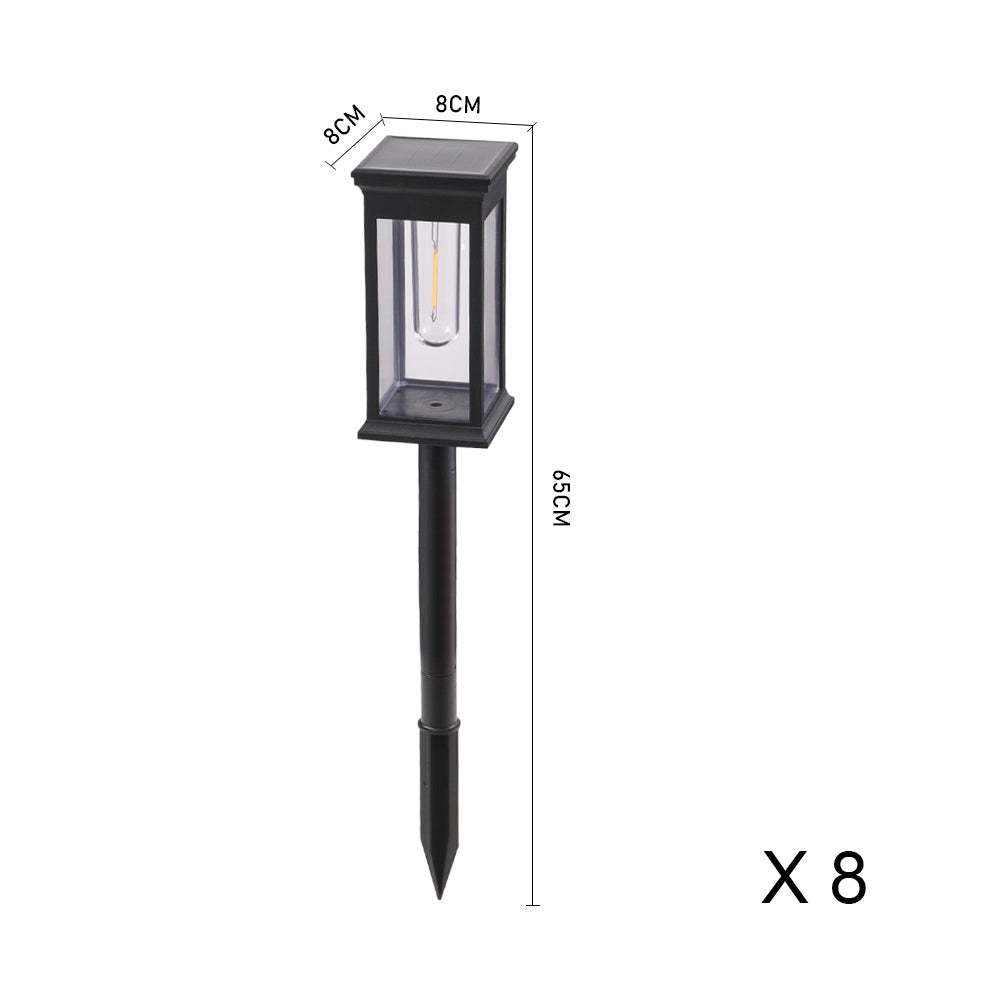 8Pcs Outdoor Solar-Powered Pathway Lights