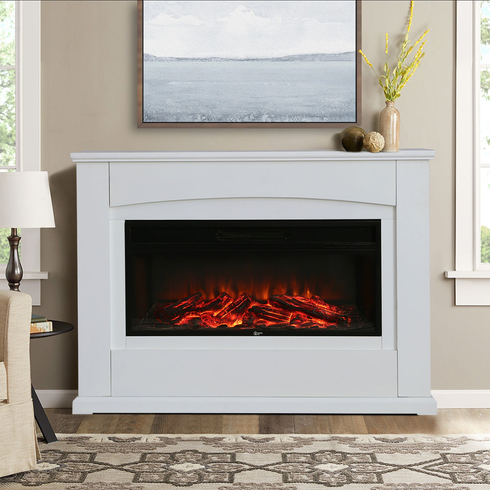 34 Inch Freestanding Fireplace Suite 1800W with Mantel