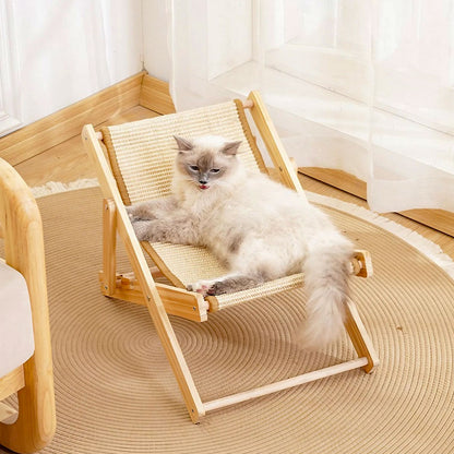 Pets Mood Sisal Cat Recliner Cat Bed for Scratching and Sleeping