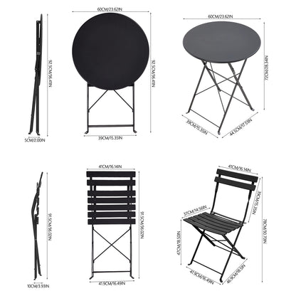 3-Piece Outdoor Folding Bistro Set