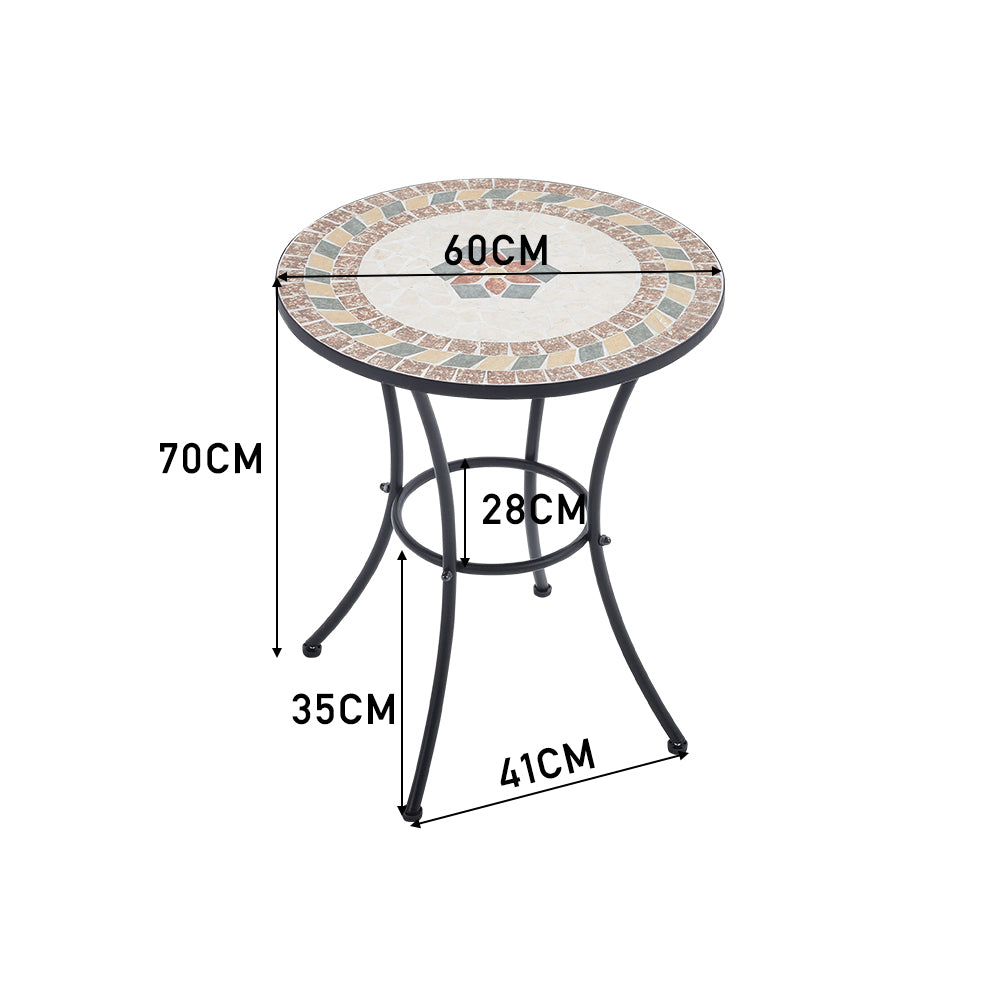 3-Piece Mosaic Garden Dining Set