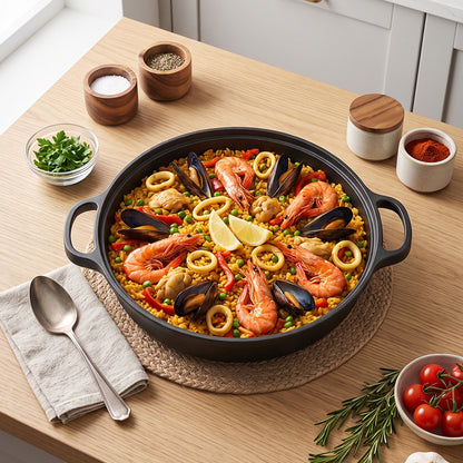 Pre-Seasoned Cast Iron Skillet with Dual Handles