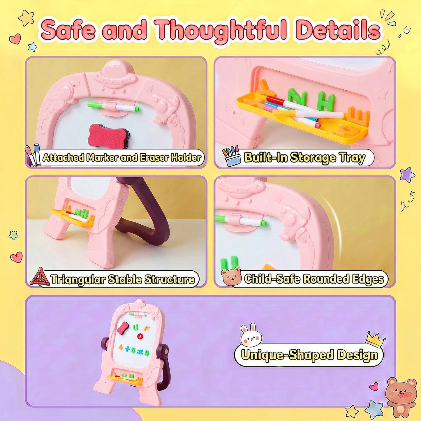 Double-Sided Easel for Kids