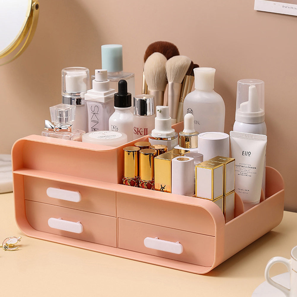 Multifunctional Plastic Desk Organizer with Drawers