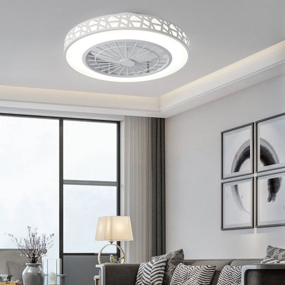 Round Acrylic LED Ceiling Light Fan with Remote Control