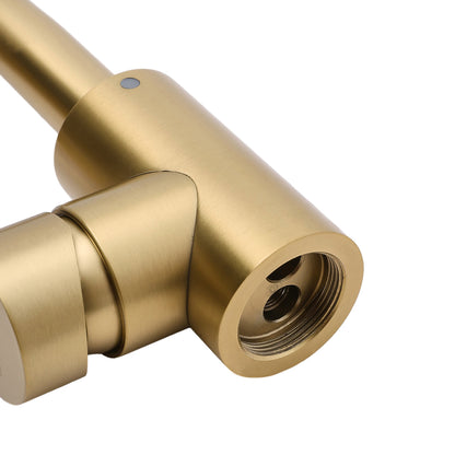 Gold Arc Single-Handle Faucet with Swivel Spout