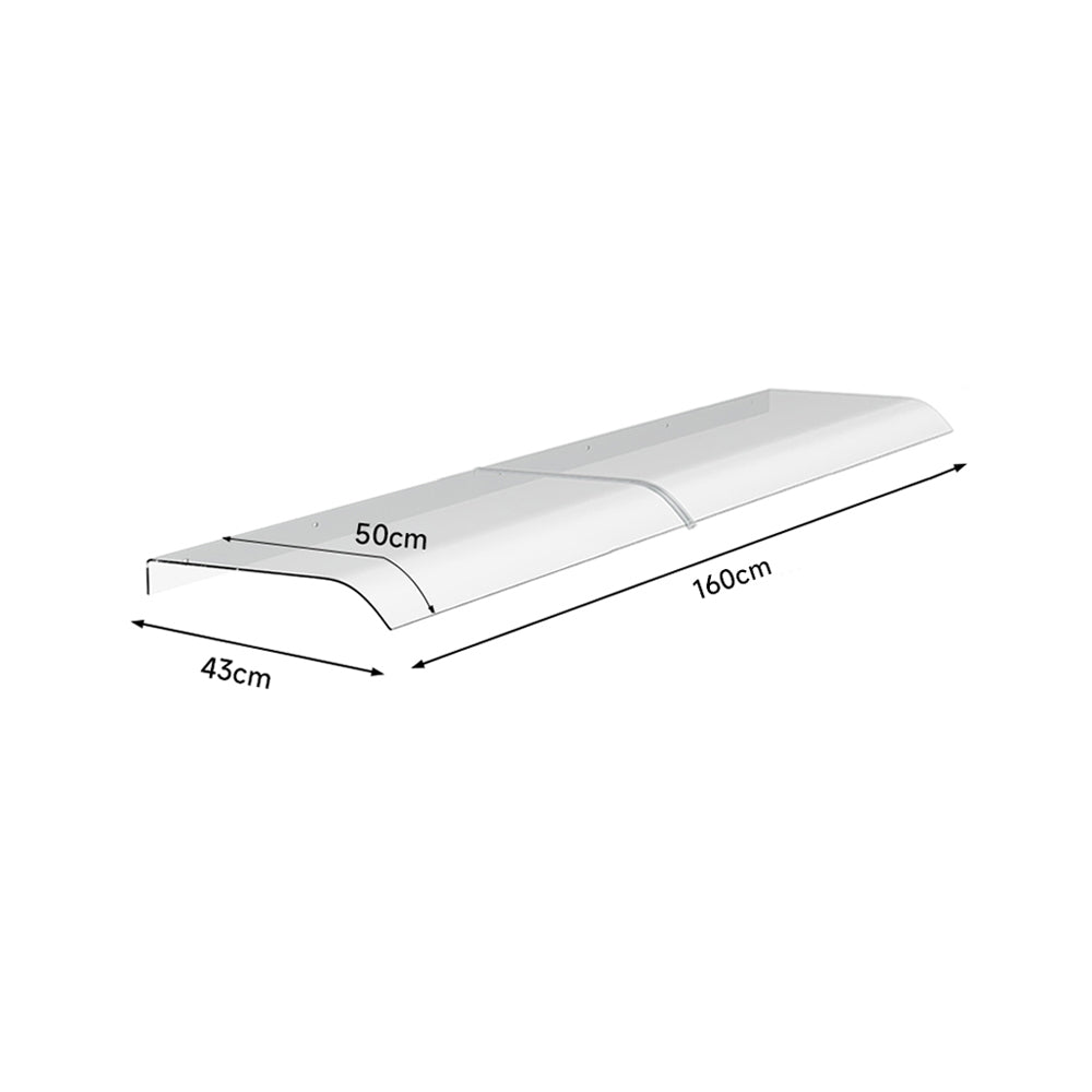 43cm W Frosted Window Door Awning