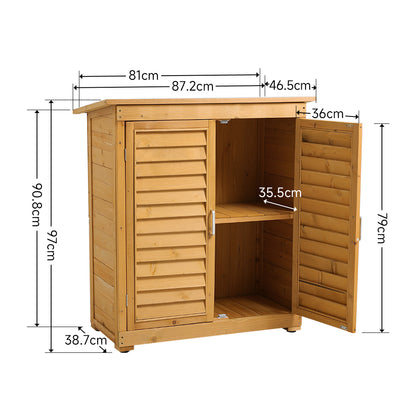 Outdoor Solid Wood Storage Cabinet