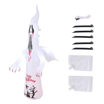 10.2FT Halloween Inflatable Scream Ghost Decoration with Built-in Lights