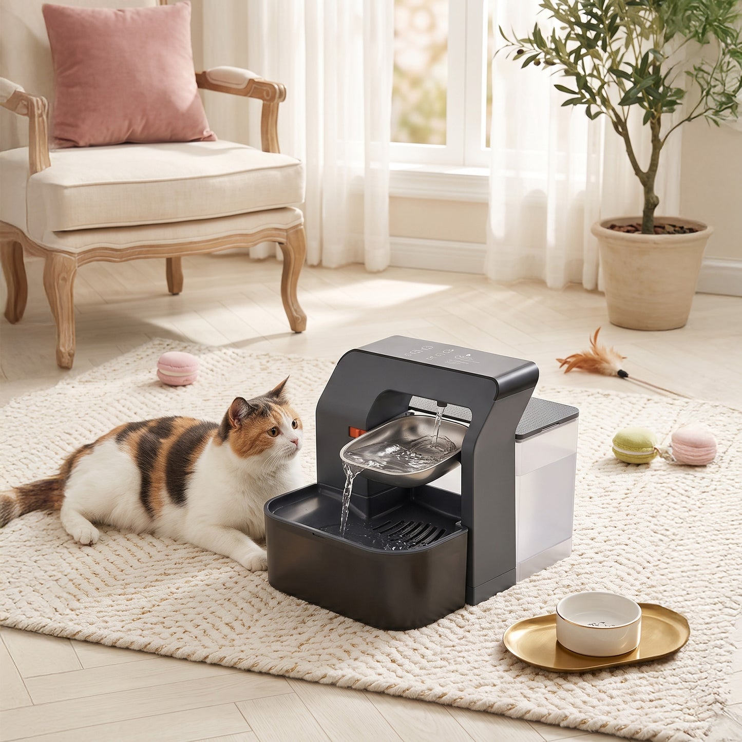 3.2L Rechargeable Smart Self-Refill Pet Water Fountain