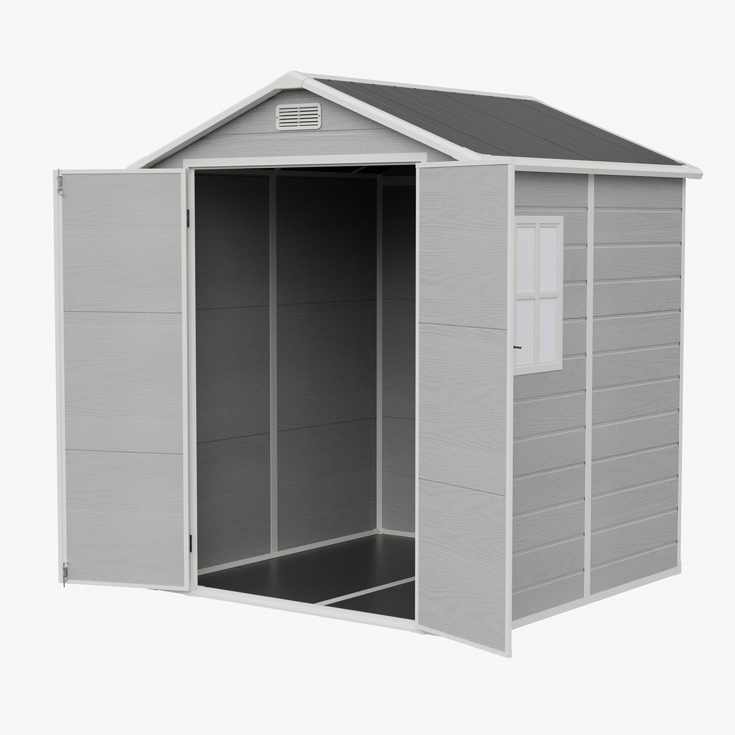 6x6 FT Outdoor Garden Plastic Storage Shed