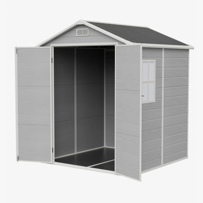 6x6 FT Outdoor Garden Plastic Storage Shed