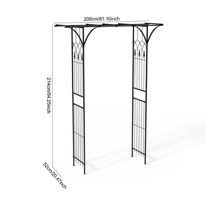 Black Metal Garden Arch Trellis
