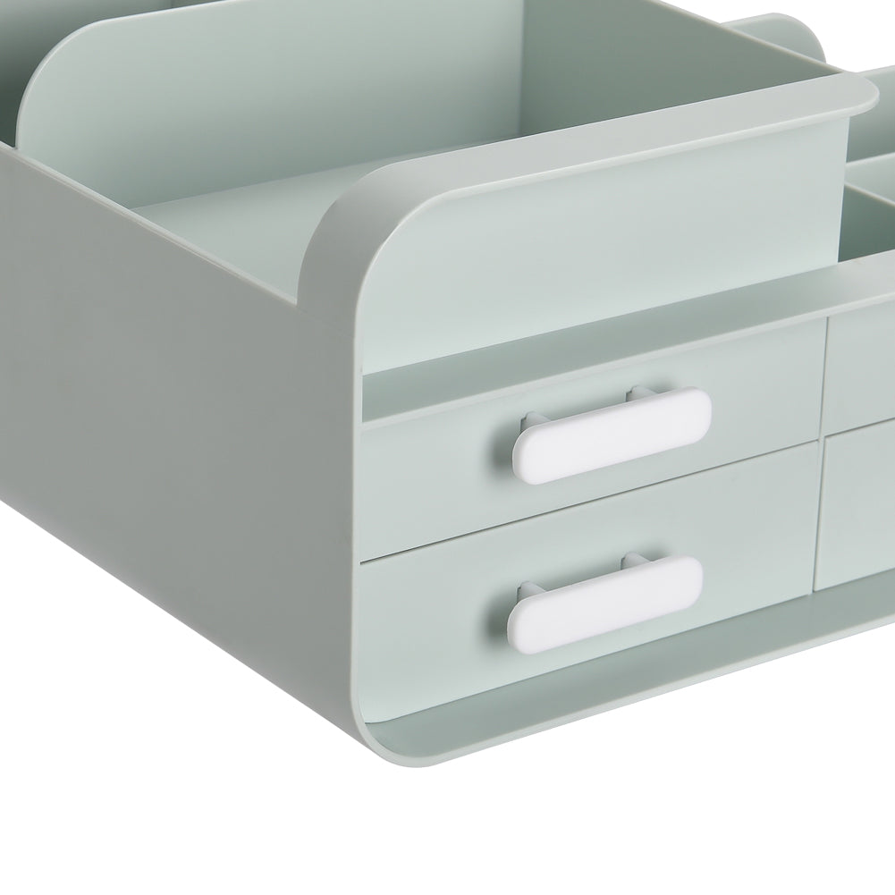 Multifunctional Plastic Desk Organizer with Drawers
