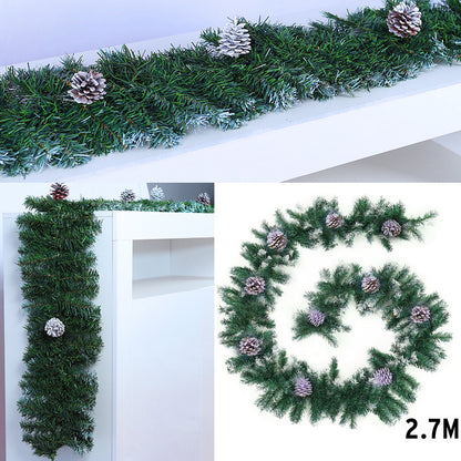 270cm Spruce Artificial Greenery Garland Pine Cones