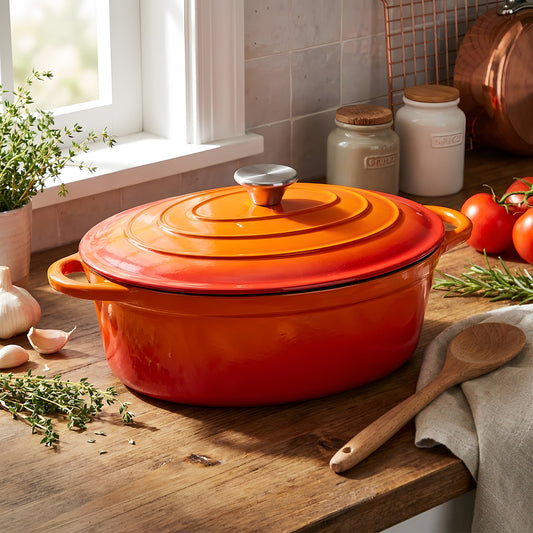 Enamelled Cast Iron Dutch Oven Pot for Bread Baking