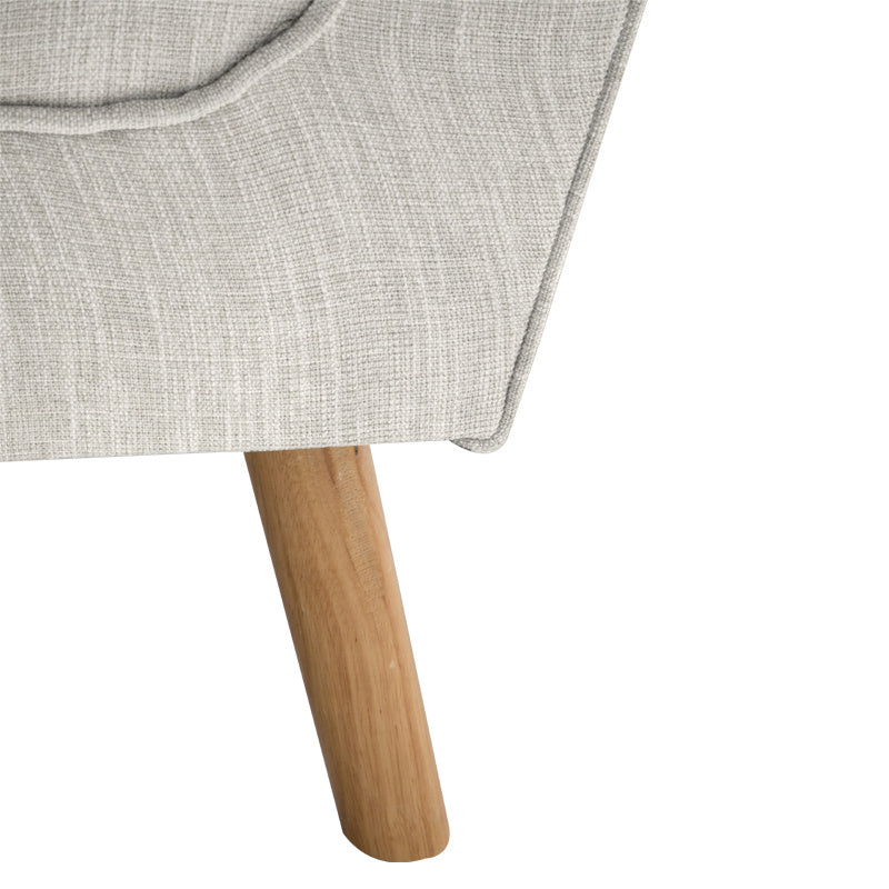 Soft Chenille Upholstered Bench with Wooden Legs