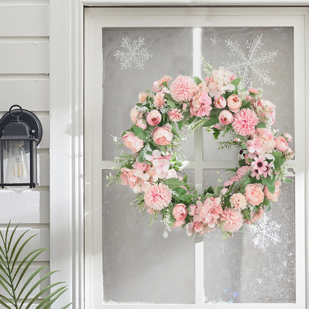 Spring Artificial Peony Wreath Mixed Flowers for Wedding Decor
