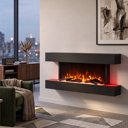 52inch Wall Mounted Electric Fireplace with Remote Control