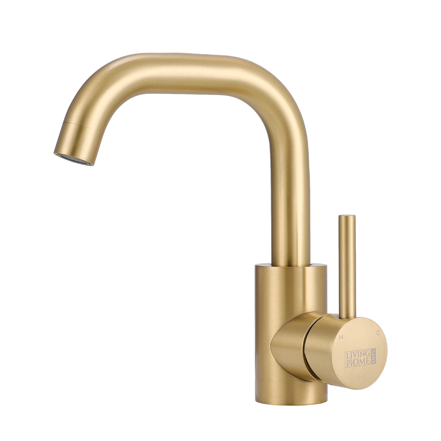 Gold Arc Single-Handle Faucet with Swivel Spout