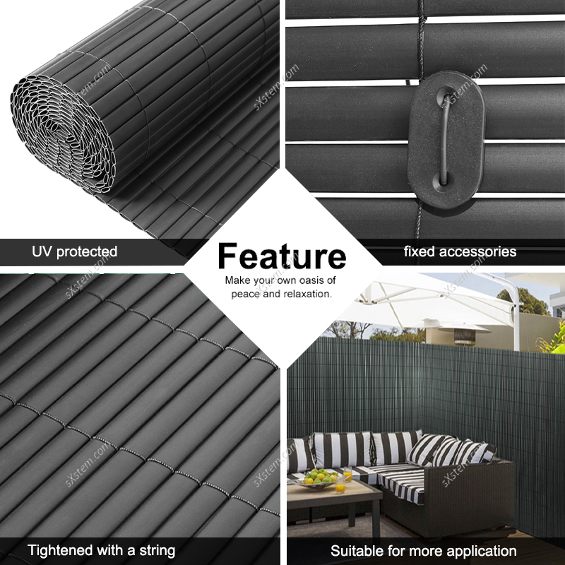 Dark Grey Garden Fence Outdoor Privacy Screen