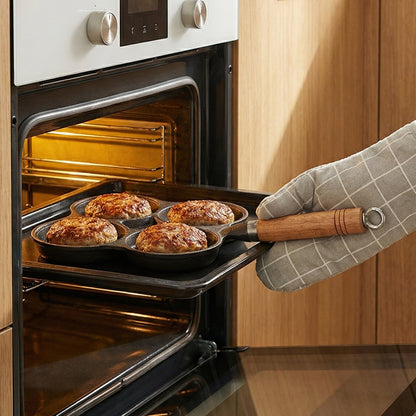 Non-stick 6-hole Cast Iron Egg Frying Pan