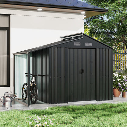 Outdoor Galvanized Steel Storage Shed