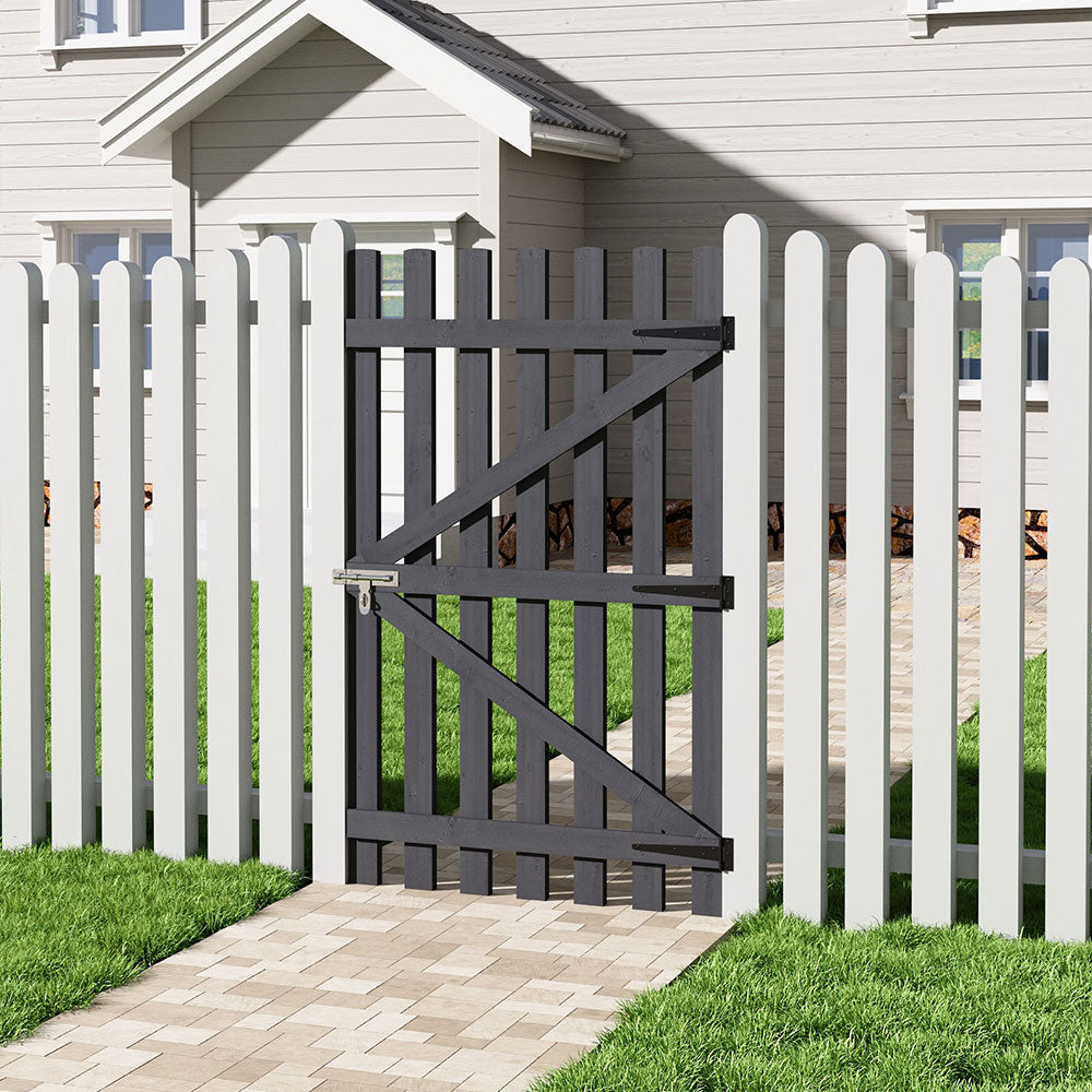 90x150cm Garden Wood Fence Gate with Latch