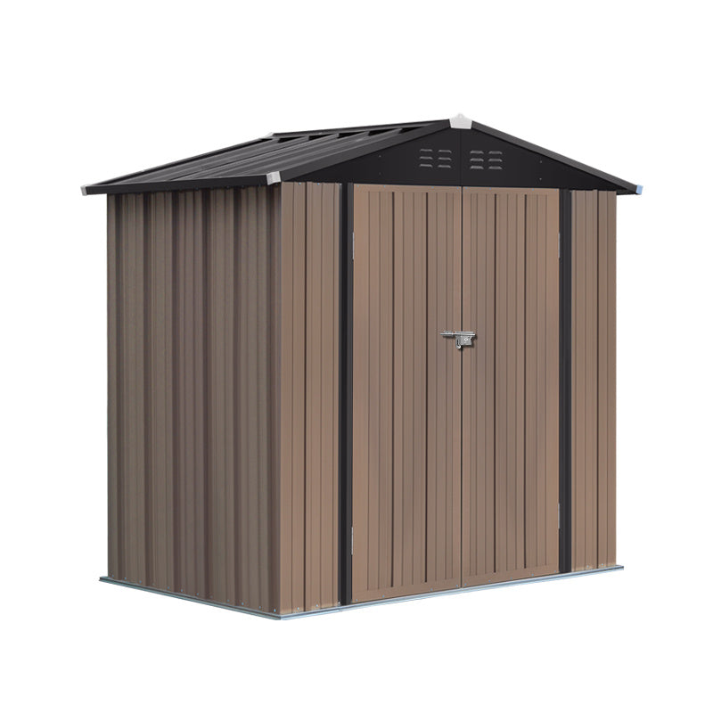 Steel Garden Tool Storage Shed with Gabled Roof Top