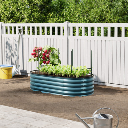 Oval-Shaped Galvanised Steel Raised Garden Bed