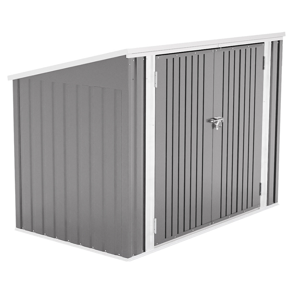 176CM Wide Metal Lockable Garden Wheelie Bin Storage Shed