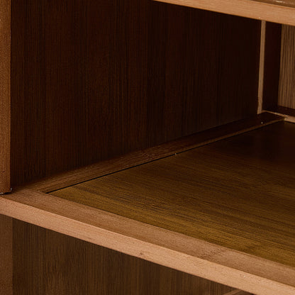 Bamboo Shoe Storage Cabinet with Doors