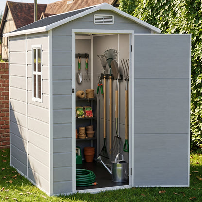 4x6 FT Outdoor Garden Plastic Storage Shed