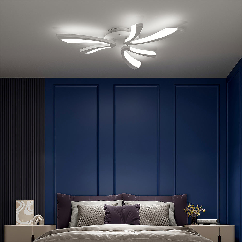 Unique V-Shaped LED Semi Flush Ceiling Light