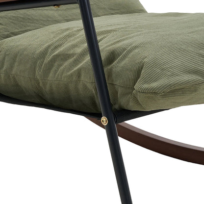 Green Rocking Chair with Cushion